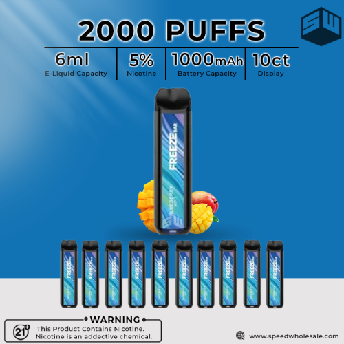 Freeze Bar Premium Edition 2000 Puffs Disposable Vape 10ct/Display